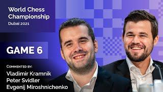 Carlsen - Nepomniachtchi | Game 6 | Kramnik, Svidler, Miroschnichenko | World Chess Championship