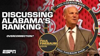 Did the AP poll make an OVERCORRECTION by ranking Alabama at No. 5?  | The Paul Finebaum Show