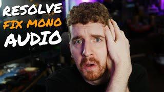 How to fix LEFT SIDE audio in DaVinci Resolve - Turn Mono into Stereo (Resolve Rapid Tips)