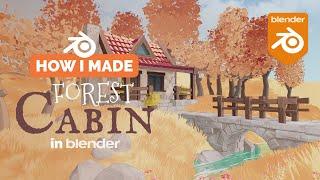 Stylized Forest Cabin in Blender - 3D Modeling Process | Polygon Runway