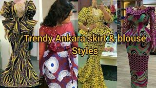 Trendy Ankara long skirt & blouse styles|Latest Ankara styles 2024|Ankara peplum tops & skirt styles