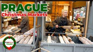 Christmas Markets of Prague Walking Tour - 4K 60fps with Captions