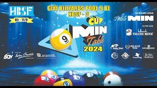 Dương Quốc Hoàng VS Trần Thế Dương - T5 | GIẢI POOL 9 BI HBSF - 3 CUP MIN TABLE 2024