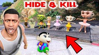 GTA 5 Bangla - Franklin and Shinchan Playing HIDE AND KILL with Ballerina Cappuchina - GTA V