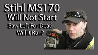 Stihl MS170 Left outside for dead, Will it run? #willitrun