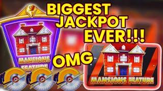  OMG! $75 SPIN  MANSIONS! MY BIGGEST JACKPOT EVER ON HUFF N MORE PUFF