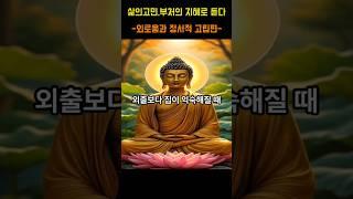 삶의고민,부처의 지혜로 듣다 -외로움과 정서적고립편- 제7화 외출보다 집이 더 익숙해질때  #부처님말씀 #명언 #자기수행 #부처님말씀 #명상 #자기수행 #좋은글 #인생의도전 #인생
