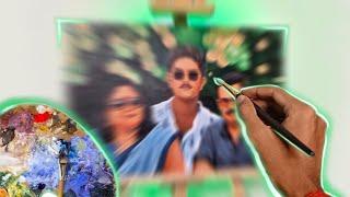 How to paint Portraits on Canvas // right way to use acrylic colour
