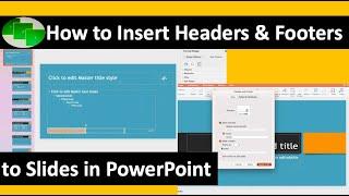 How to Insert Headers & Footers to slides in PowerPoint