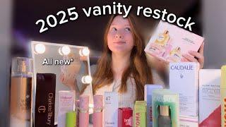 Restocking my vanity FOR 2025!! *new products refill*