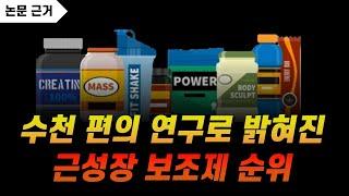 수천 편의 논문으로 정리된 근성장 보조제 티어표! (크레아틴, 베타알라닌, 프로틴, BCAA, HMB)