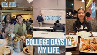 college days in my life// senioritis, ring dunk, commons dining hall