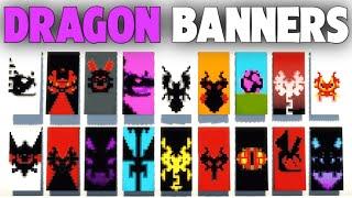 How to Make Dragon Banners in Minecraft | Java & Bedrock | Minecraft Dragon Banners Design