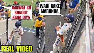 Virat Kohli got furious when Fans abused Virat after Jaiswal's run out and his own wicket | INDvsAUS