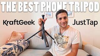 KraftGeek JustTap Tripod Review - First Auto-Open tripod for phone