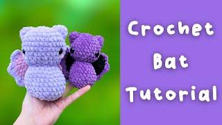 Crochet Bat Tutorial - Free Crochet Pattern Halloween How To