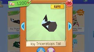 Today’s Animal Jam RIM (Rare Item Monday) Rare Icy Triceratops Tail