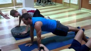 Ab exercises at Oxygen Health and Fitness