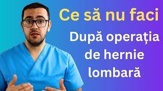 Ce nu ai voie să faci după operația de Hernie de disc lombară #kinetoterapie