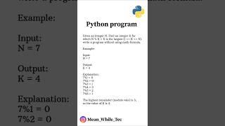 Modulo python program