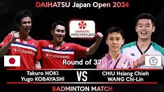 Takuro HOKI /Yugo KOBAYASHI vs CHIU Hsiang Chieh /WANG Chi-Lin | Japan Open 2024 Badminton