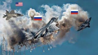 13 Minutes ago! America's First F-35 Pilot Shoots Down Russia's Most Famous Fighter Jet in Moscow