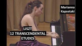 Marianna Kapsetaki | Liszt 12 Transcendental Etudes (COMPLETE) | Live piano performance