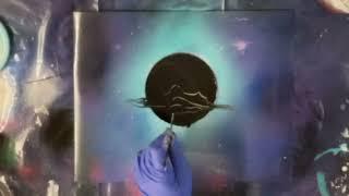 Fantasy Island - Spray Paint Art @Marie-LouiseArt  #spraypaintart #spraypaintgalaxy #galaxy