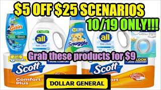 DOLLAR GENERAL DEALS | $5 off $25 Scenarios (10/19 ONLY!!!)