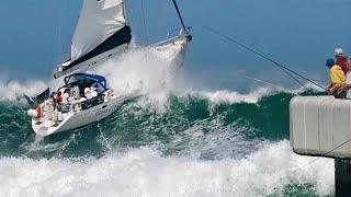  VIDÉO DE DINGUE DE VOILIERS À CAPBRETON DANS UN OCÉAN DÉCHAÎNÉ. @Alex.rolland