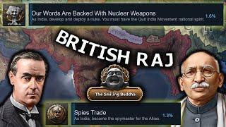 Spy on and Nuke the World as India for Achievements in Hearts of Iron 4