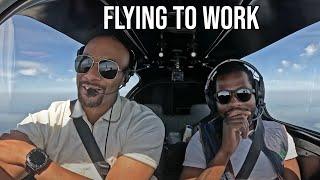 I Flew My Friend to Work in My Airplane!
