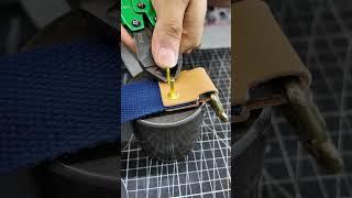 How to install copper rivets#shorts #bagmaking #leather #bag #brass  #shortsvideo #copper #rivet