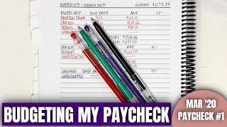 BUDGETING MY PAYCHECK:  March Paycheck to Paycheck Budget - Paycheck 1 | KeAmber Vaughn