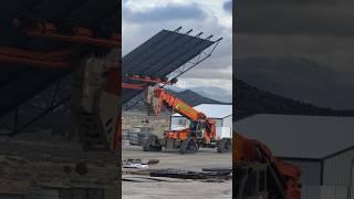 Trackzilla with MezzMaster 200 The world’s largest forklift #BZI #trackzilla #steel #construction ￼