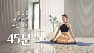 온몸을 골고루 쓰는 45분 요가 스트레칭 | 역동적인 양요가 + 차분한 인요가