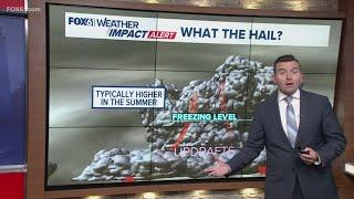 Why was there so much hail in parts of Connecticut Monday?