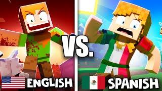  ENGLISH vs. SPANISH "Angry Alex"  (Minecraft Animation Music Video)