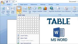 How to Create and Format Table in Microsoft Word | Table in MS Word