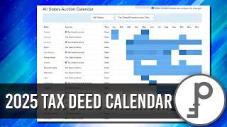 Tax Deed Auction Calendar 2025