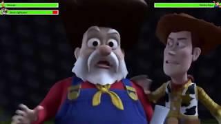 Toy Story 2 (1999) Woody and Buzz VS The Prospector with Healthbars