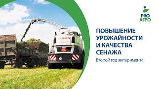 Повышение урожайности и качества сенажа. Второй год эксперимента.