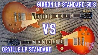 Comparing a Gibson USA Les Paul Standard with an Orville Japan Les Paul Standard.