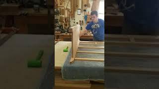 George's Furniture in Lancaster PA - behind the scenes - front wooden frame