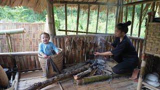 3 Days: Heavy Rain - Single Mother Harvesting Fish & Making Smoked Fish, Preserving Fish