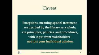 The Ethics of Library Customer Service