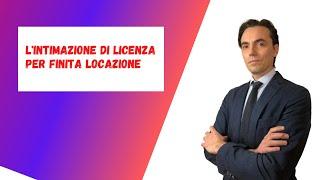 L'intimazione di licenza per finita locazione