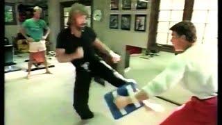 Chuck Norris and Van Damme Training 1984 Чак Норрис и Ван Дамм Тренировка