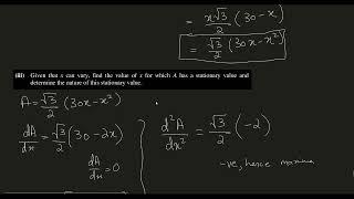 Trigonometry - Differentiation - Add Maths - May June 2011 - P22 - Q11E