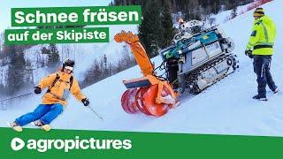 Extreme snow blowers on the ski slope for the Nightrace Schladming | Pfanzelt Moritz with snow bl...